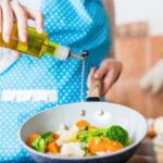 woman cooking food