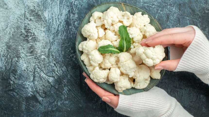 Cauliflower florets in a bowl