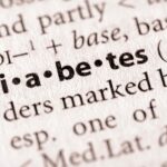 The word diabetes on a dictionary page