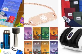 Collage of diabetes gift ideas